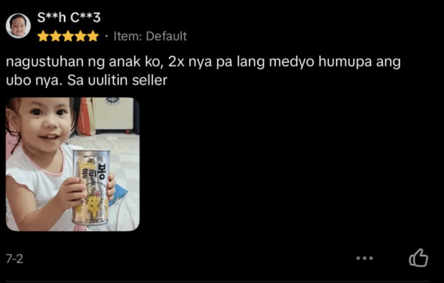 Customer marketplace review of Lollibongs